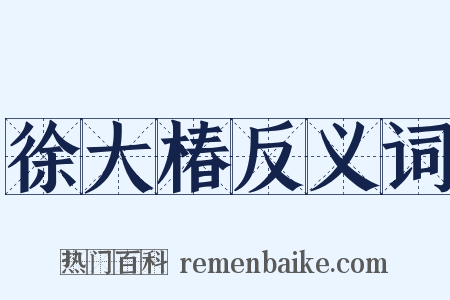 徐大椿反义词是什么意思的图片